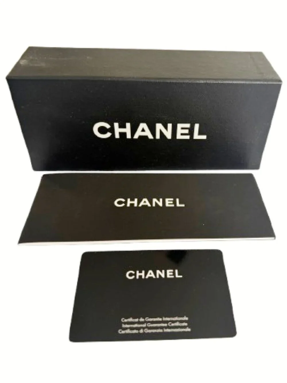 CHANEL 3193 Eyeglasses Black c.501 52mm Rectangular Frames Italy Auth